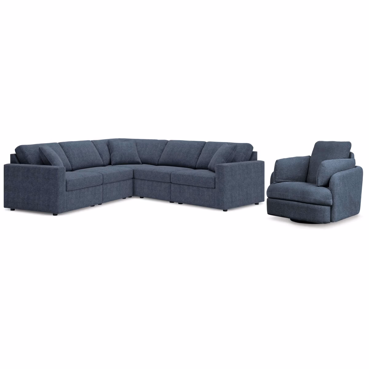 Modmax 5-Piece Sectional and Swivel Glider Recliner - Image 2