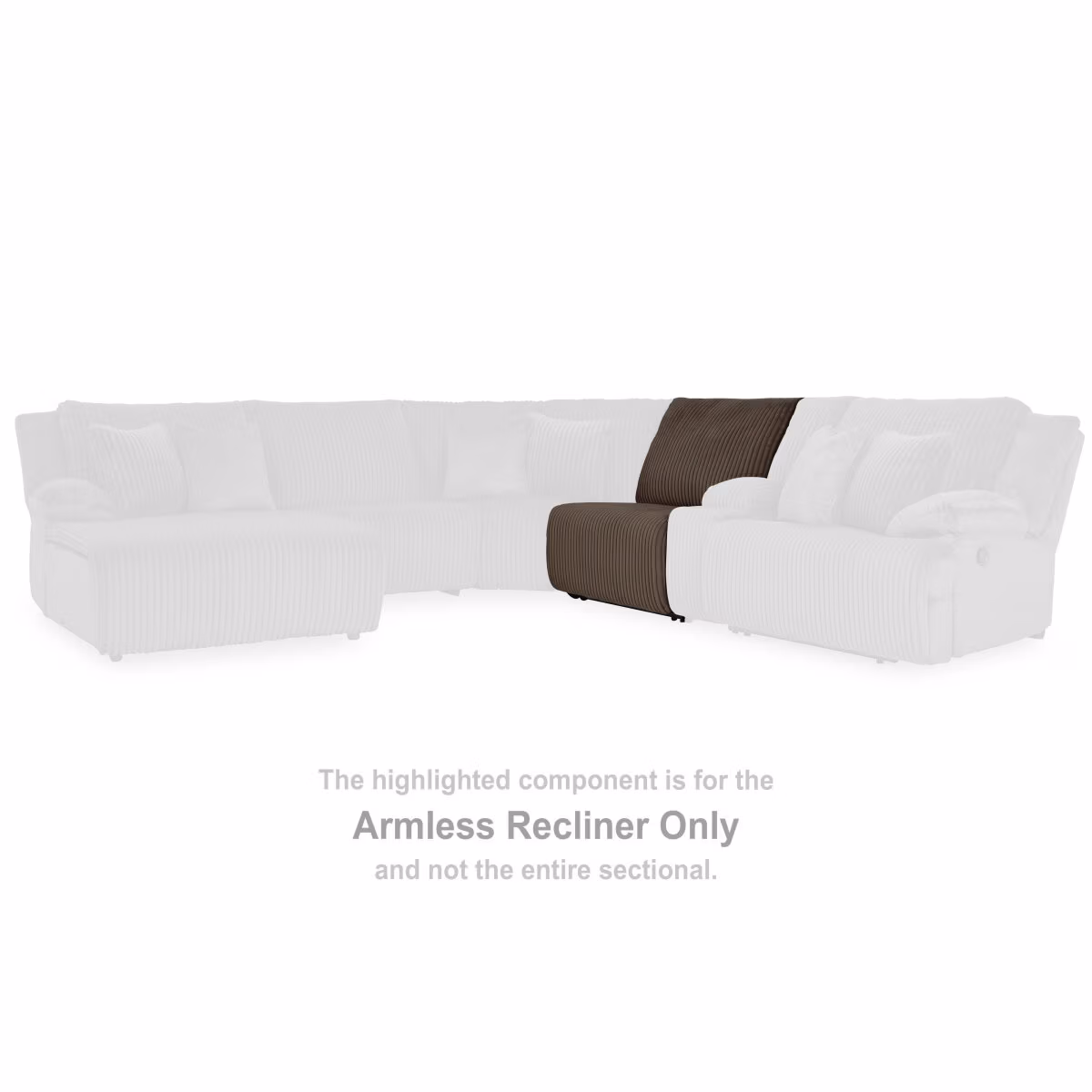 Top Tier Armless Recliner - Image 3