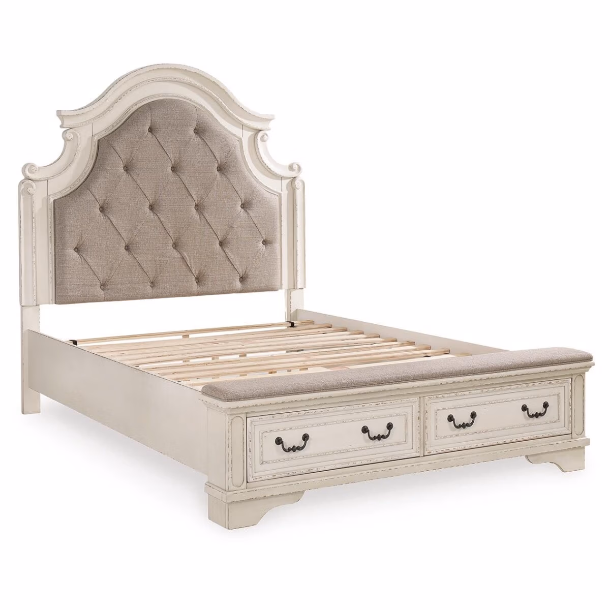 Realyn Queen Upholstered Bed, Dresser, Mirror, Chest and Nightstand - Image 5
