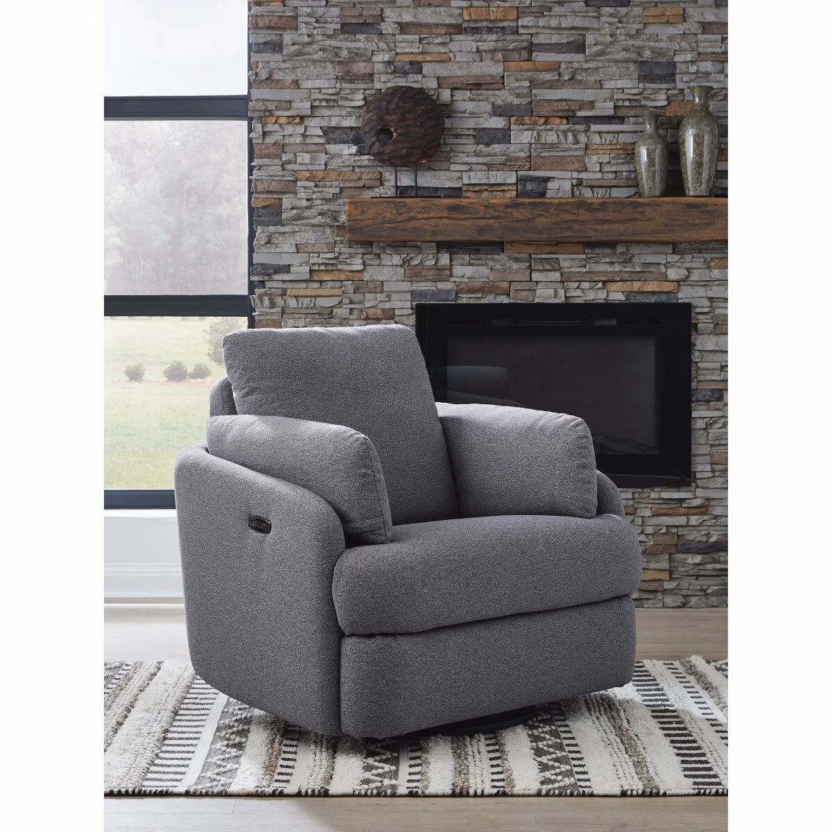 Alainmont Next-Gen Nuvella Swivel Power Recliner - Image 3