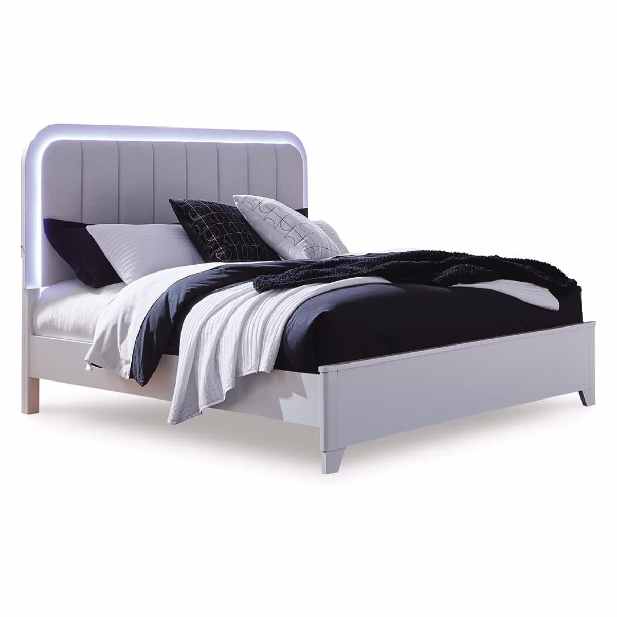 Jarlee Queen Upholstered Panel Bed - Image 4