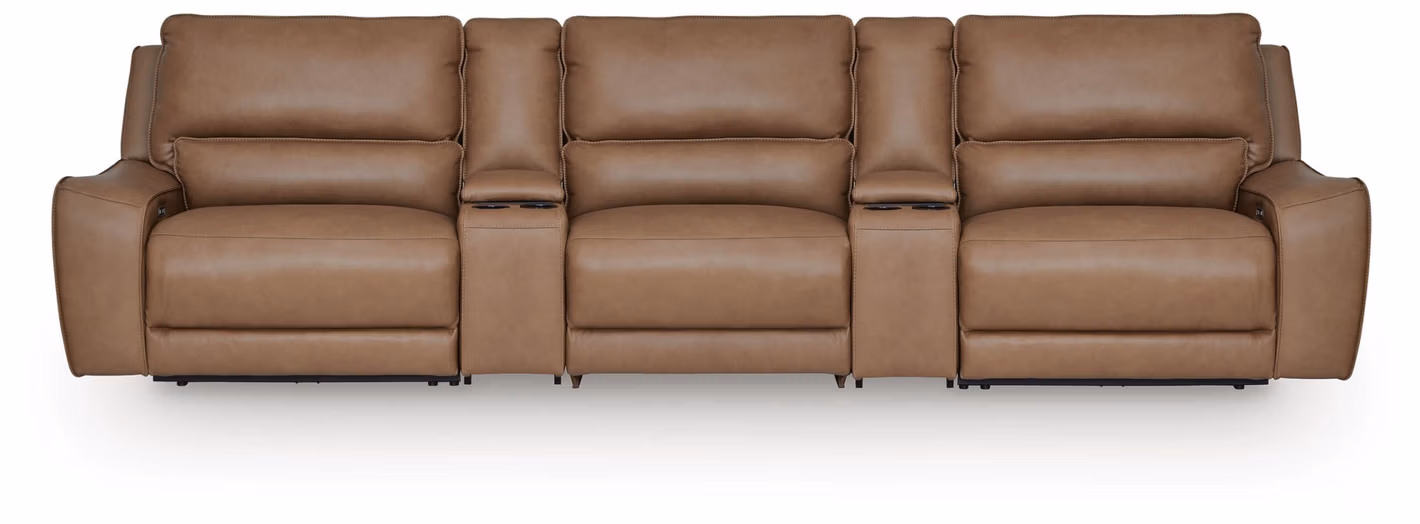 DeepWakes 5-Piece Reclining Sectional with Storage Consoles