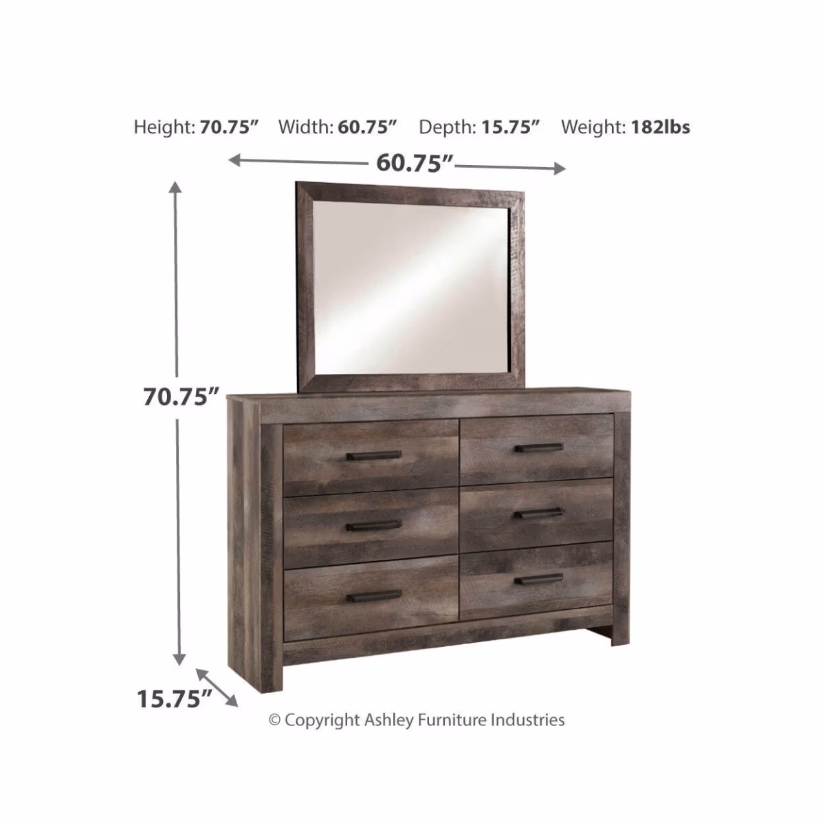 Wynnlow King Poster Bed, Dresser, Mirror and 2 Nightstands - Image 6
