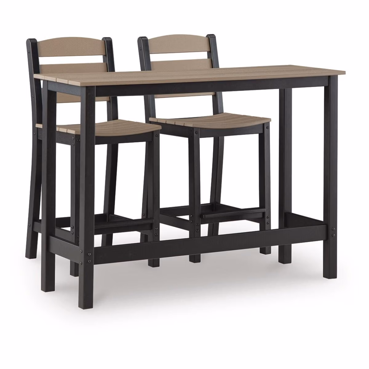Shoreline Beach Outdoor Counter Table and 2 Barstools - Image 2