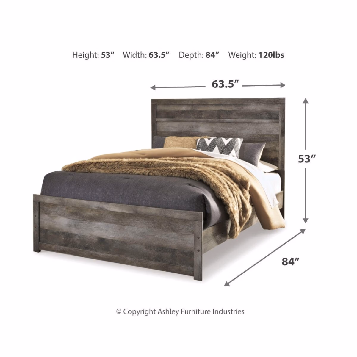 Wynnlow Queen Panel Bed, Dresser, Mirror, Chest and 2 Nightstands - Image 9