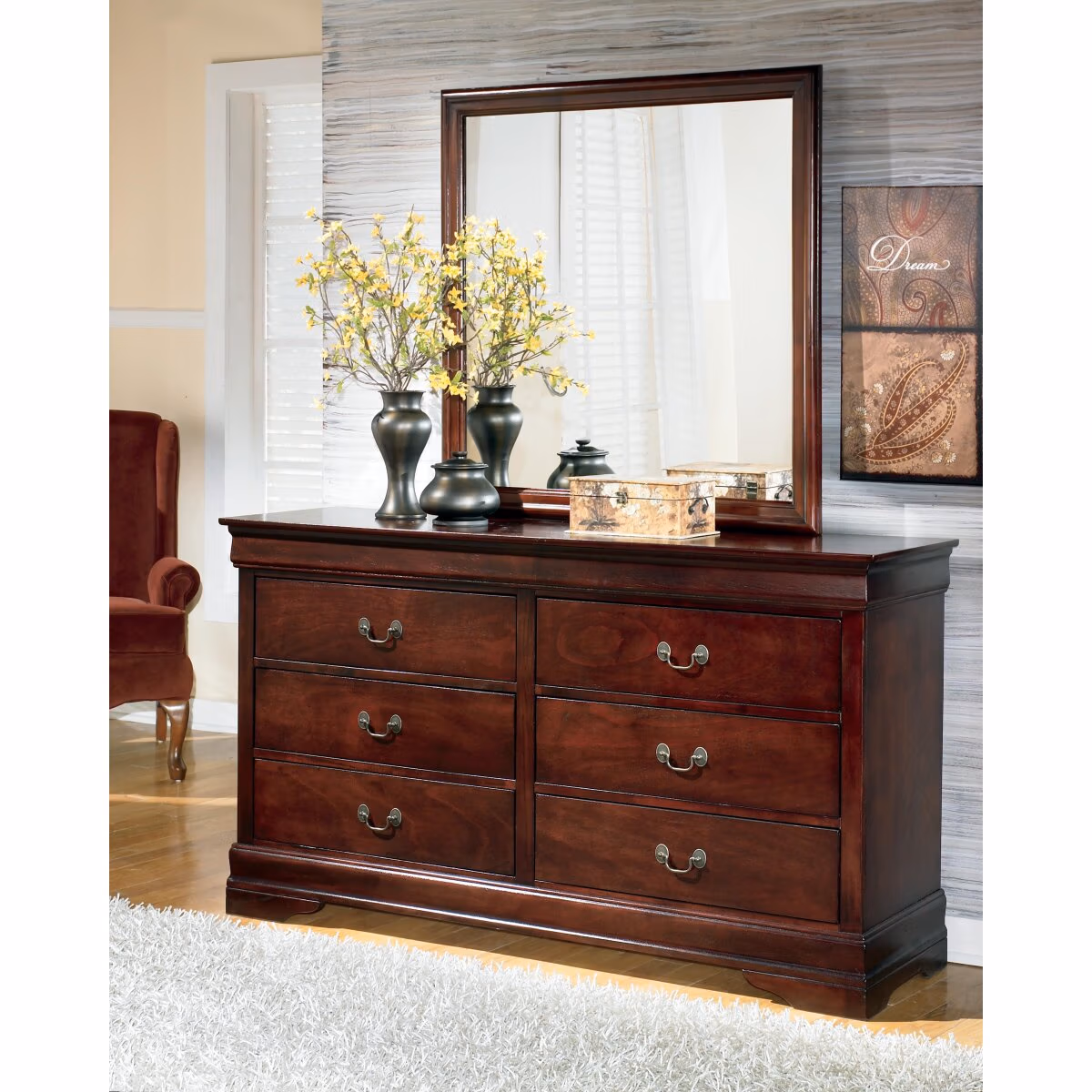 Alisdair Twin Sleigh Bed, Dresser, Mirror, Chest and Nightstand - Image 15
