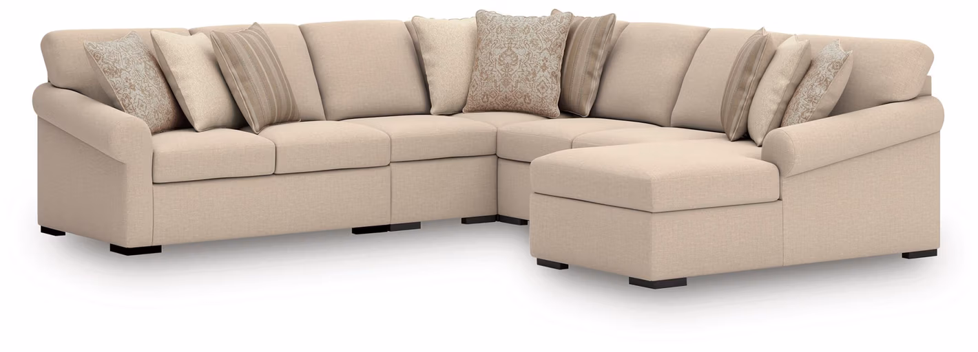 LadyMae 5-Piece Sectional with Chaise