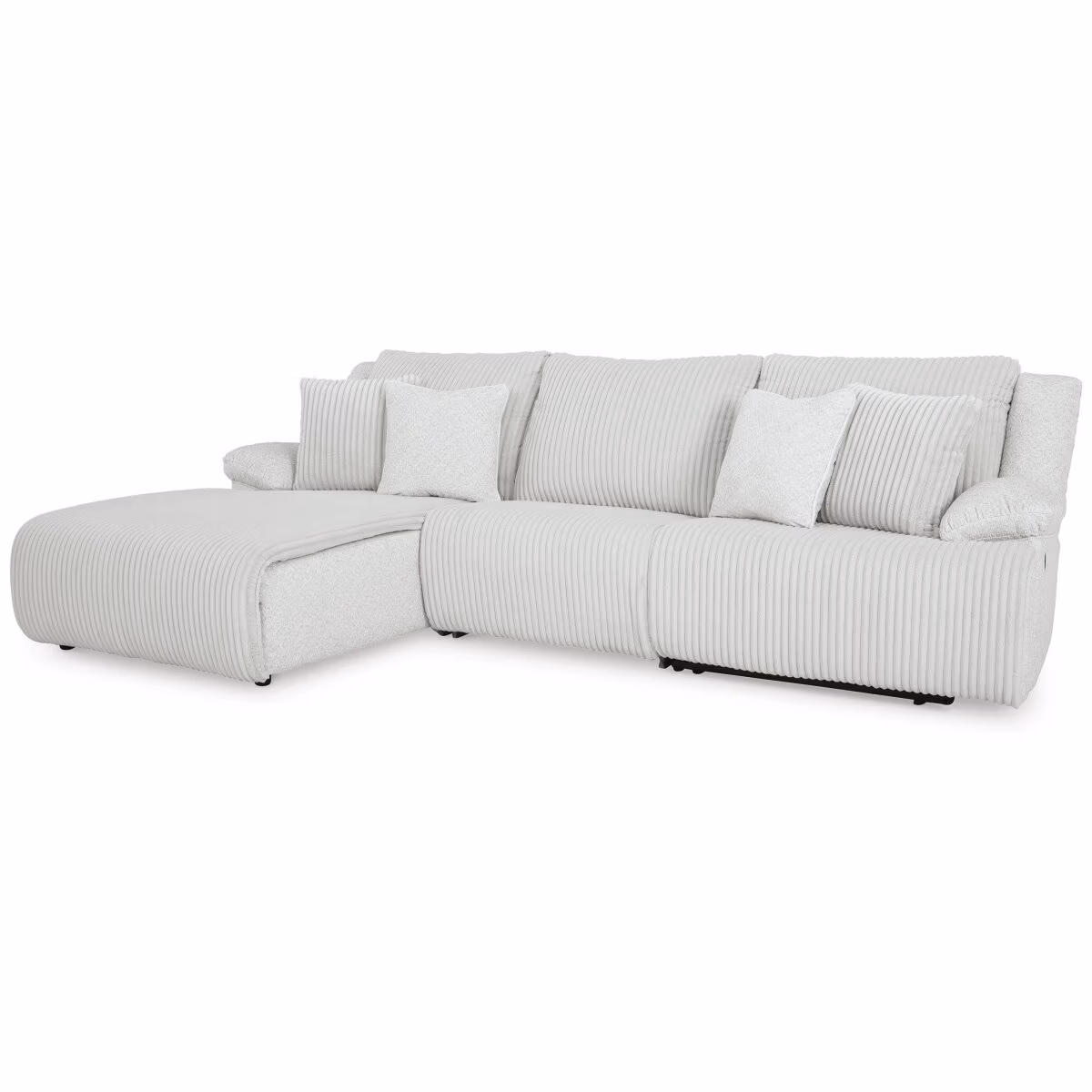 Top Tier 3-Piece Reclining Sectional Sofa Chaise - Image 2
