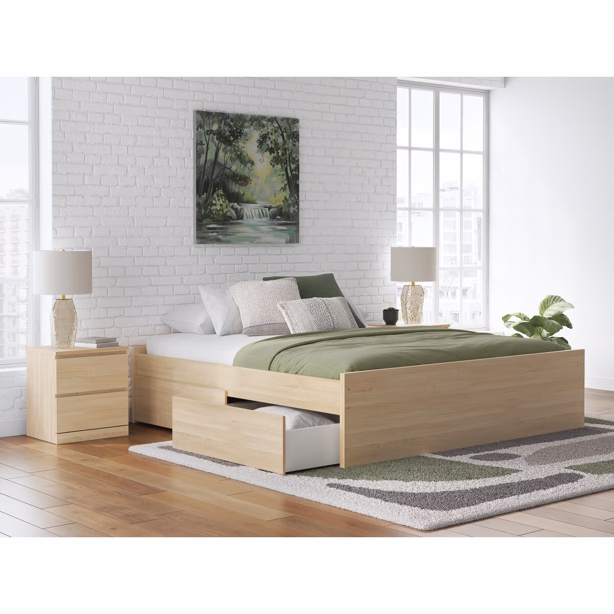 Onita King Platform Bed with 1 Side Storage - Image 3