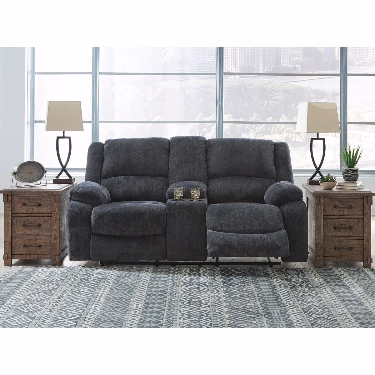 Draycoll Reclining Loveseat with Console and Recliner - Image 16
