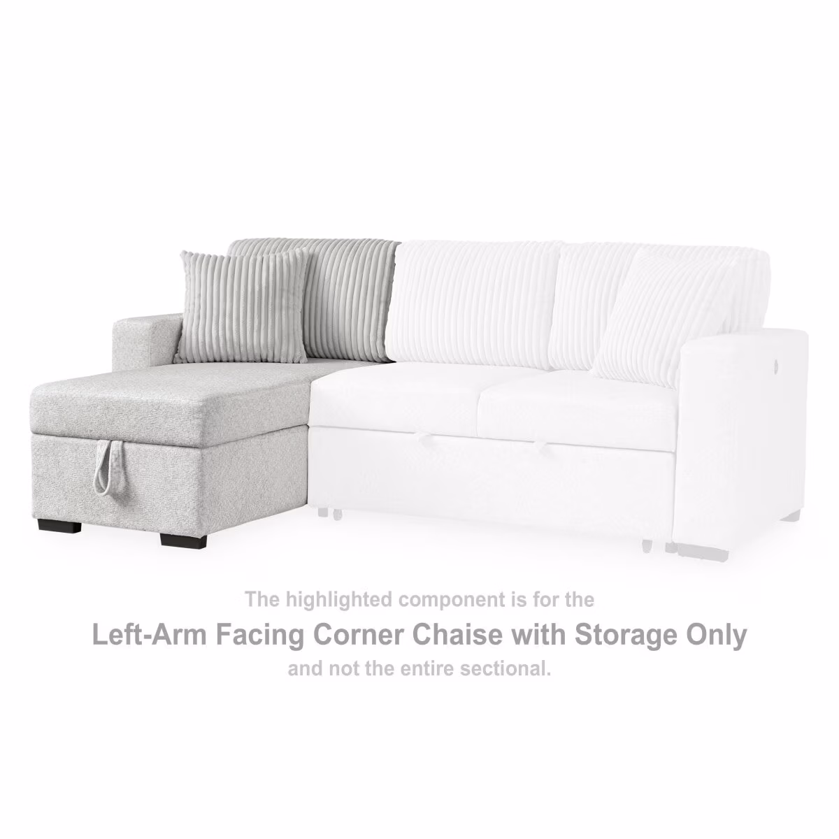 Wohlen Left-Arm Facing Corner Chaise with Storage - Image 3