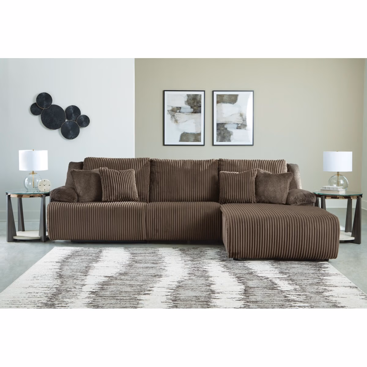 Top Tier 3-Piece Reclining Sectional Sofa Chaise - Image 3