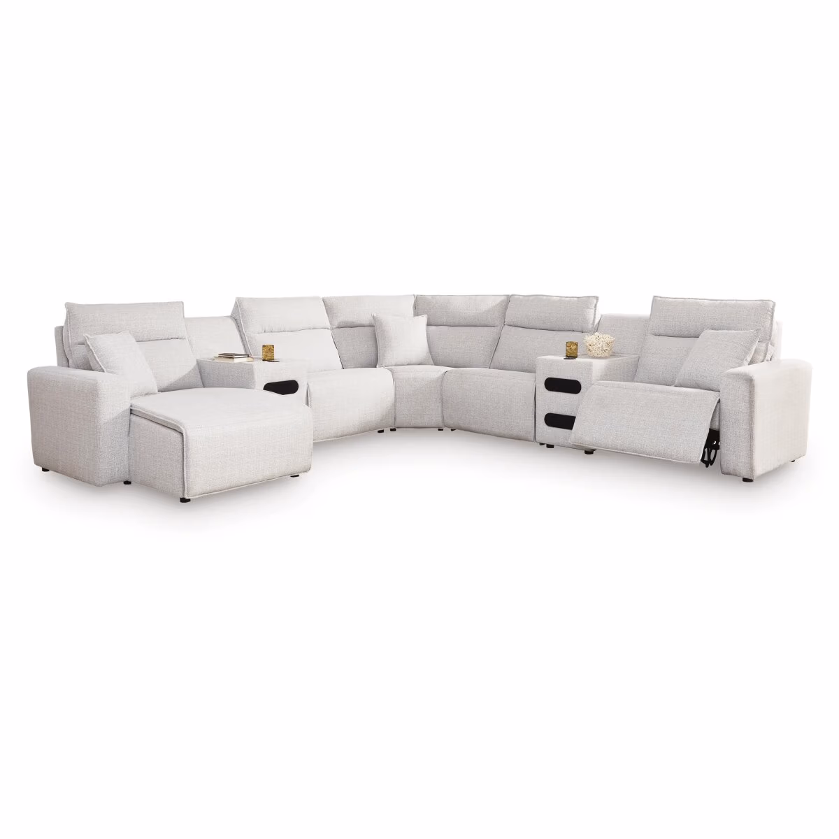 Modmax II 7-Piece Power Reclining Sectional with Chaise and Audio Consoles - Image 2