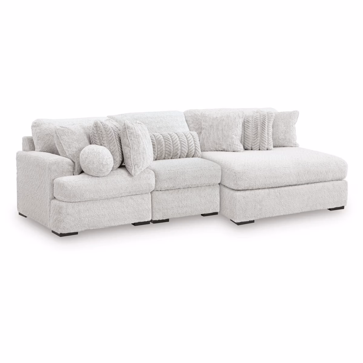 Cuddle Plush 3-Piece Sectional with Chaise - Image 2