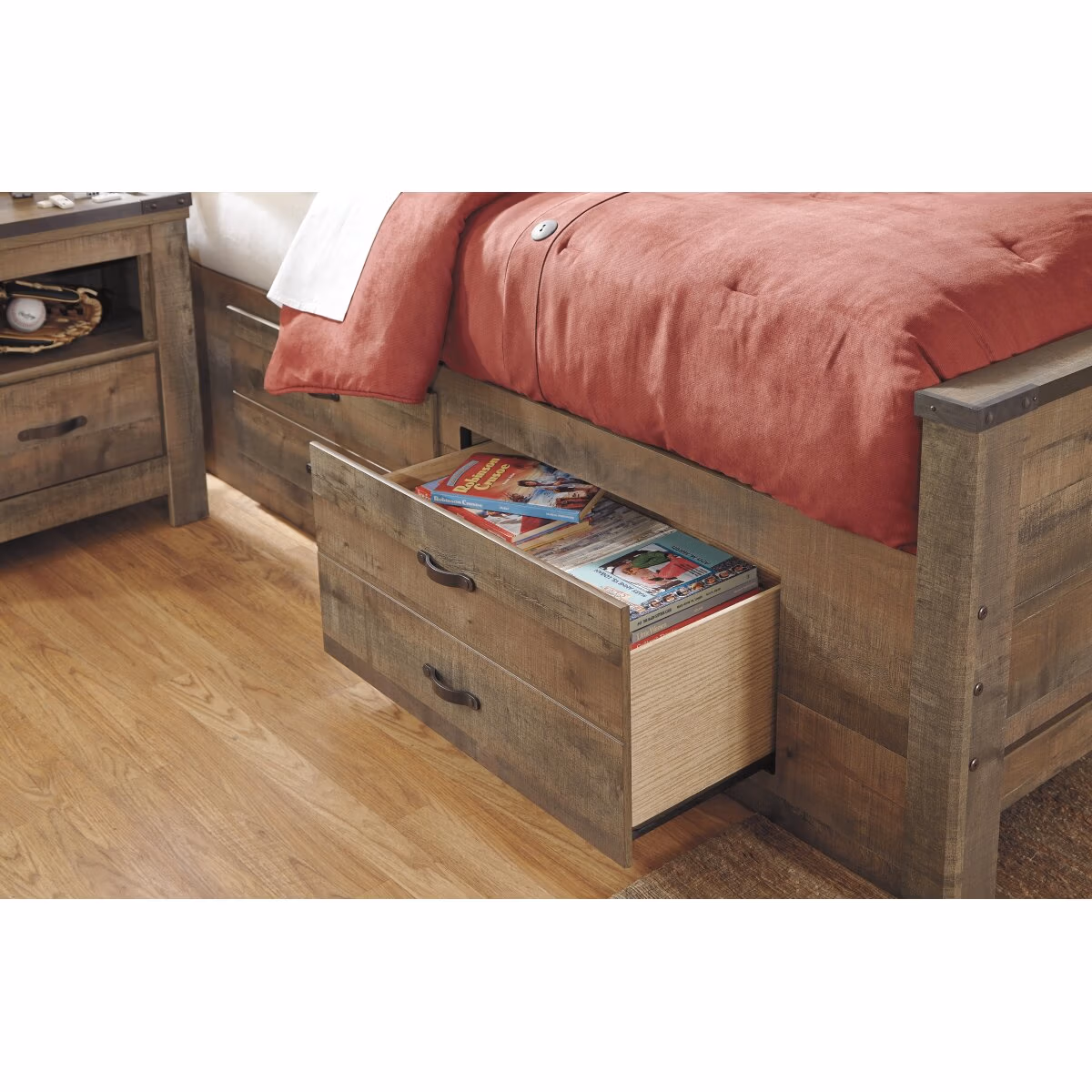 Trinell Twin Bookcase Bed with 2 Storage Drawers - Image 5