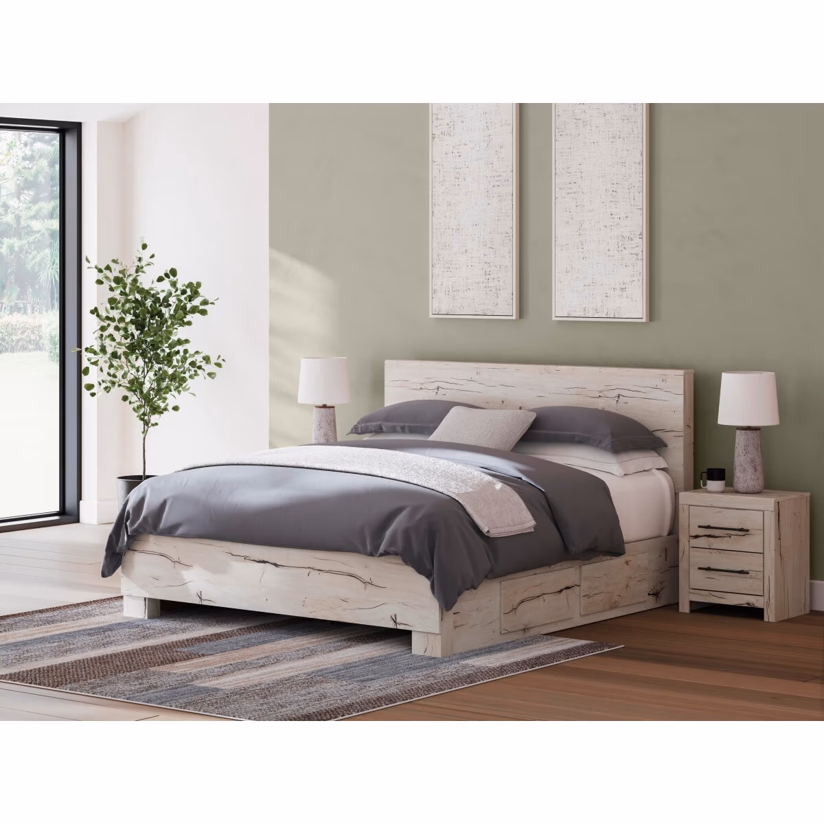 Lawroy King Panel Bed with Storage - Image 2