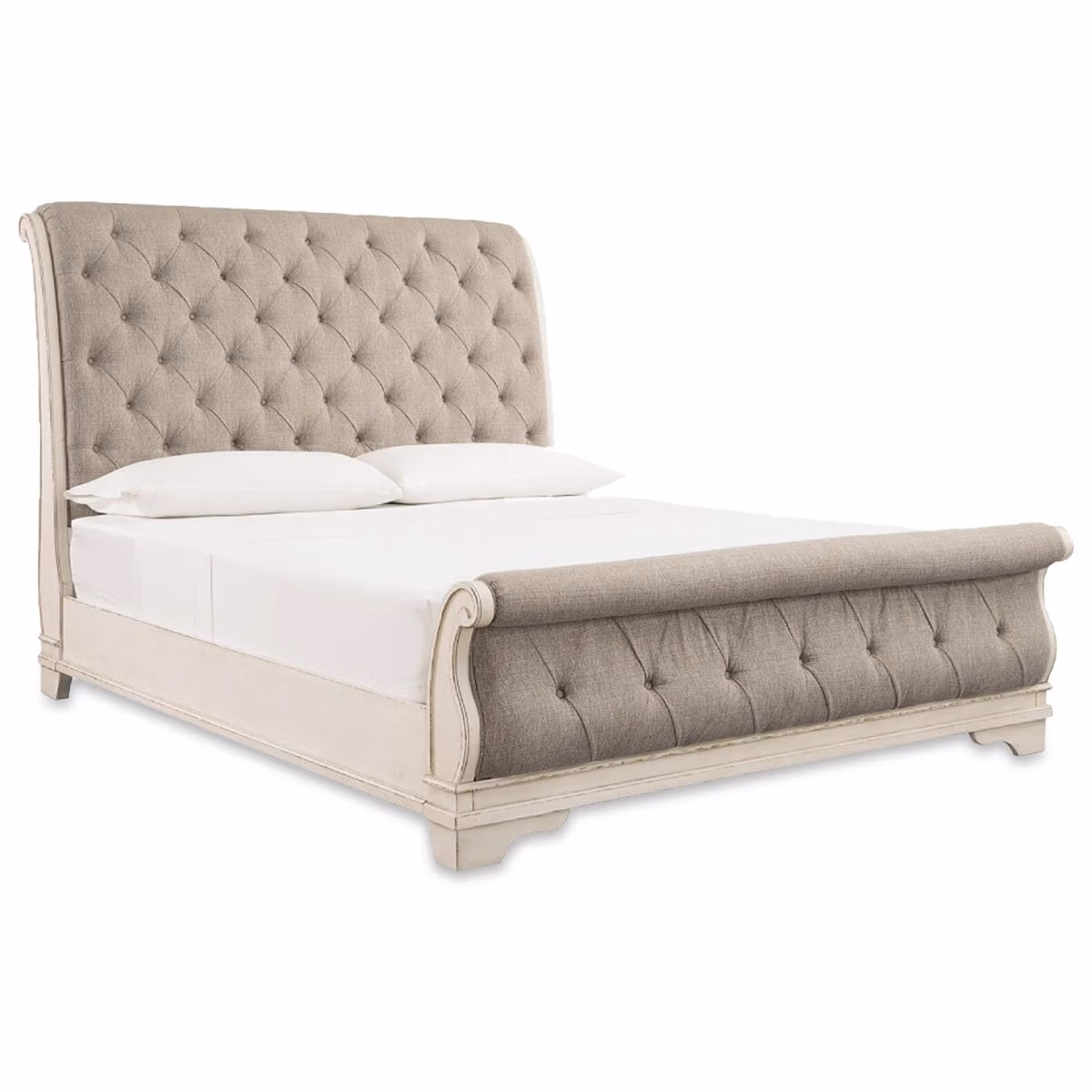 Realyn Queen Upholstered Sleigh Bed, Dresser and 2 Nightstands - Image 7