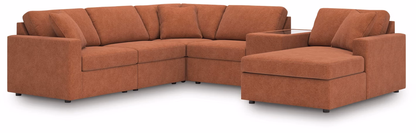 4ede09e12f8c75e0f68be7bf6b3c2470 Modmax 6-Piece Sectional with Chaise - Image 1