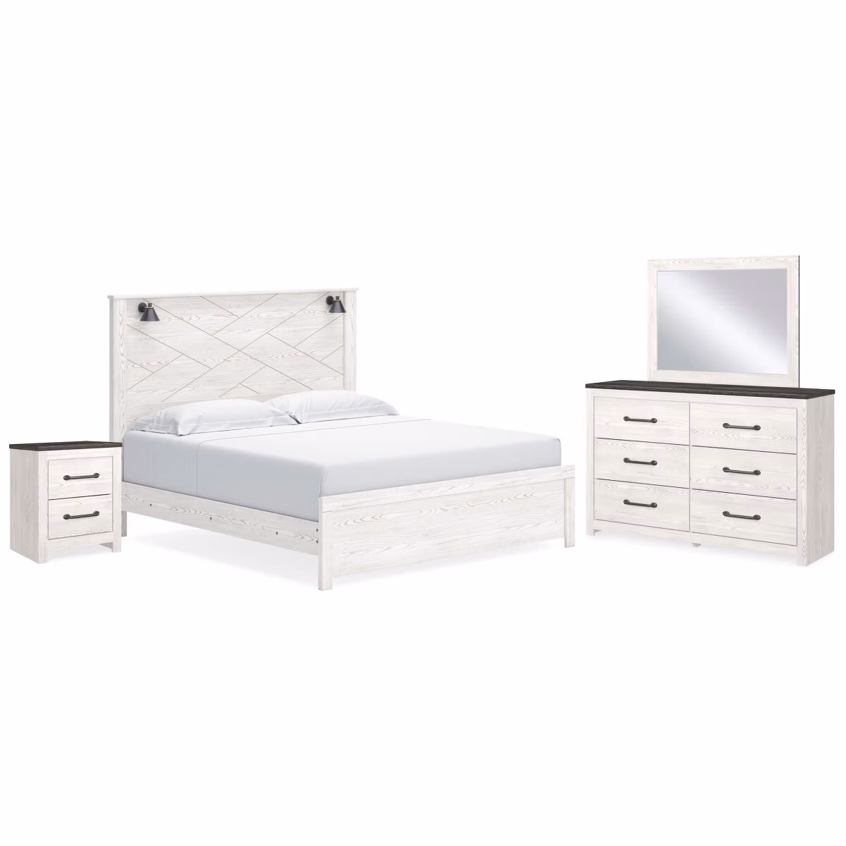 Gerridan King Panel Bed, Dresser, Mirror and Nightstand - Image 2