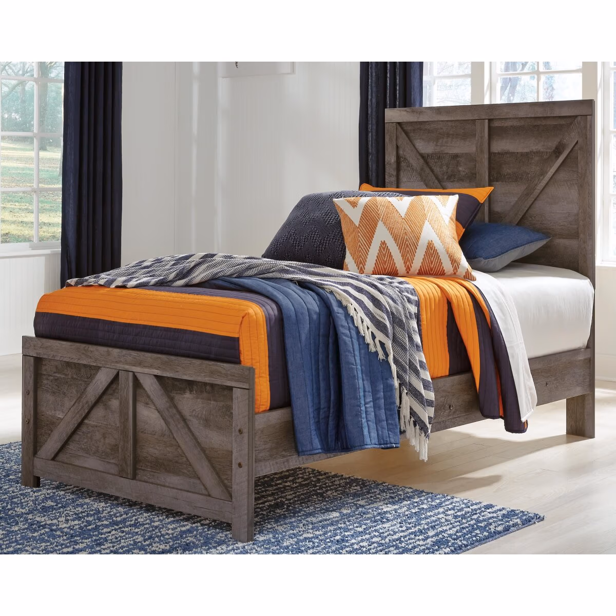 Wynnlow Twin Crossbuck Panel Bed - Image 3