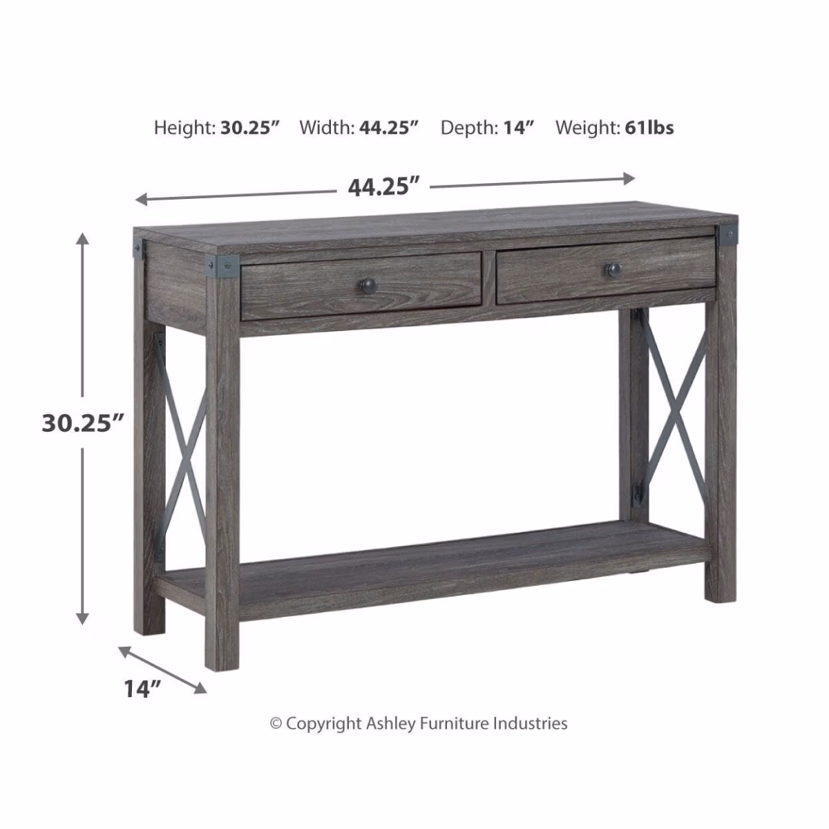 Freedan Sofa/Console Table - Image 9