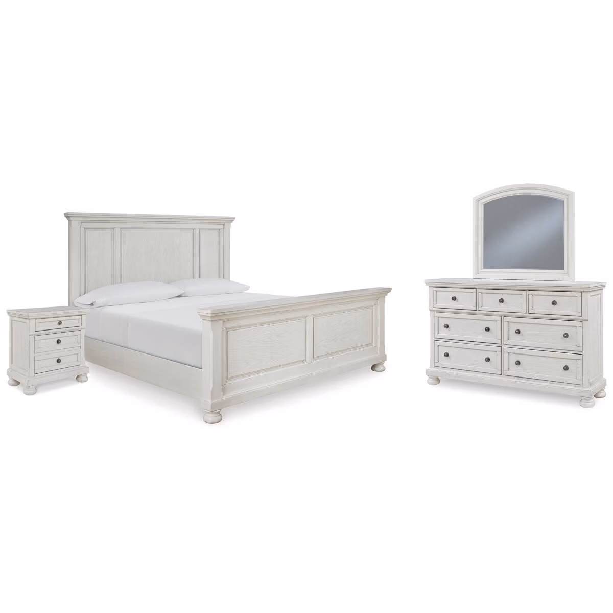 Robbinsdale Queen Panel Bed, Dresser, Mirror and Nightstand - Image 2