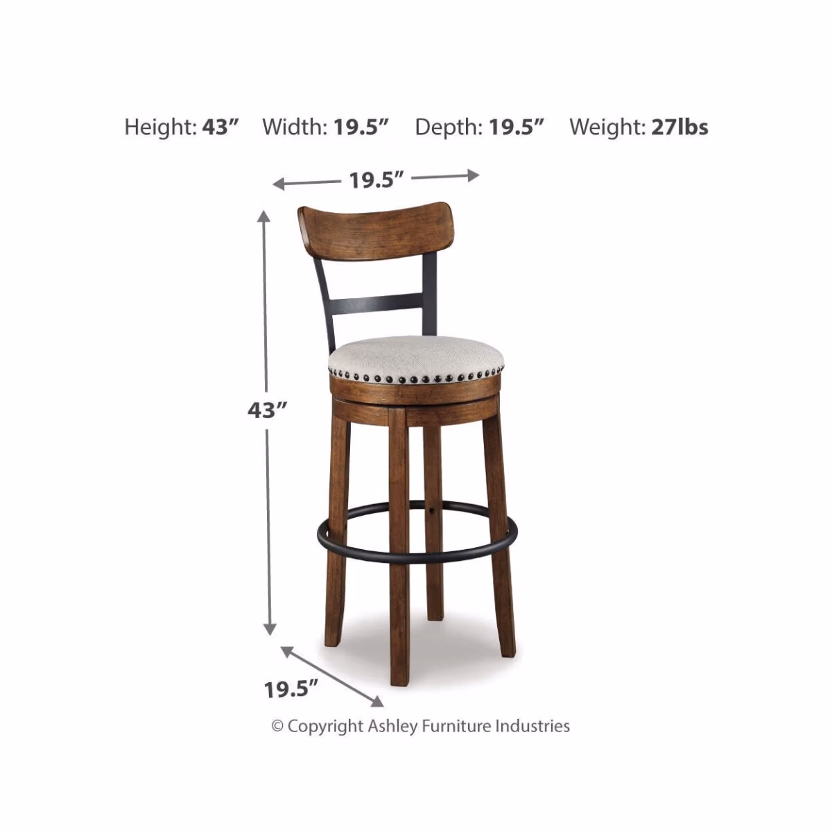 Valebeck Bar Height Bar Stool - Image 5