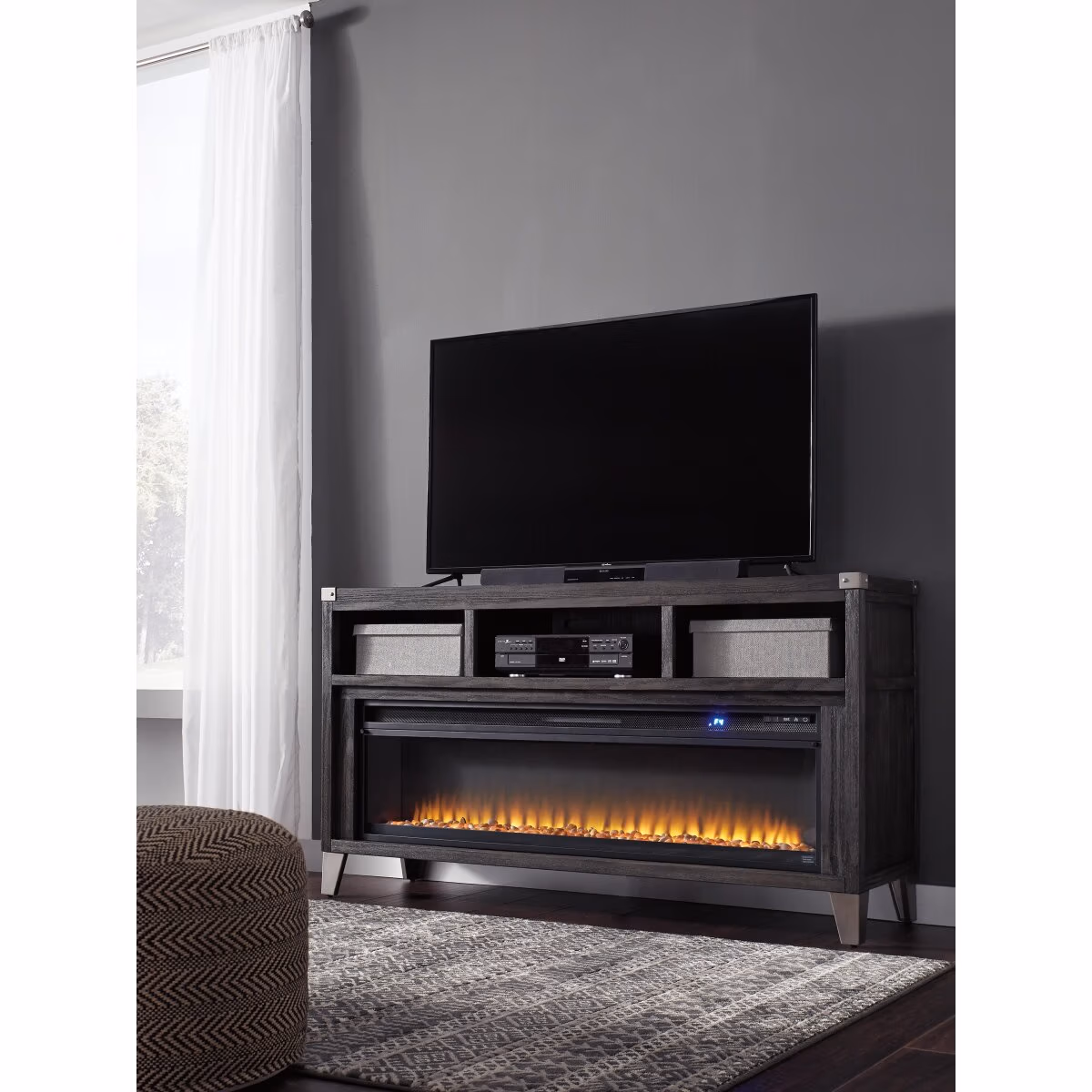 Todoe 65" TV Stand with Electric Fireplace - Image 4