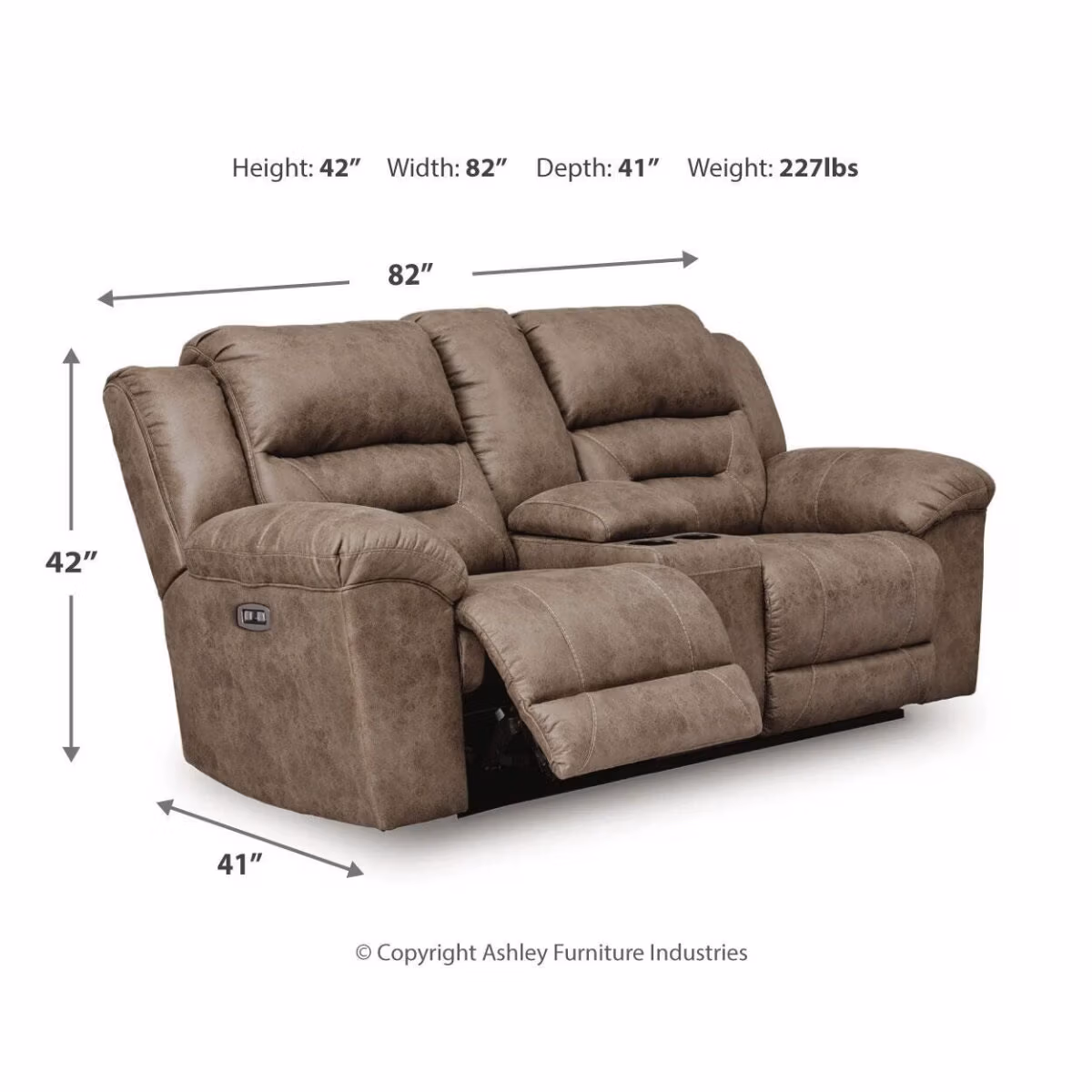 Stoneland Power Reclining Loveseat with Console - Image 5