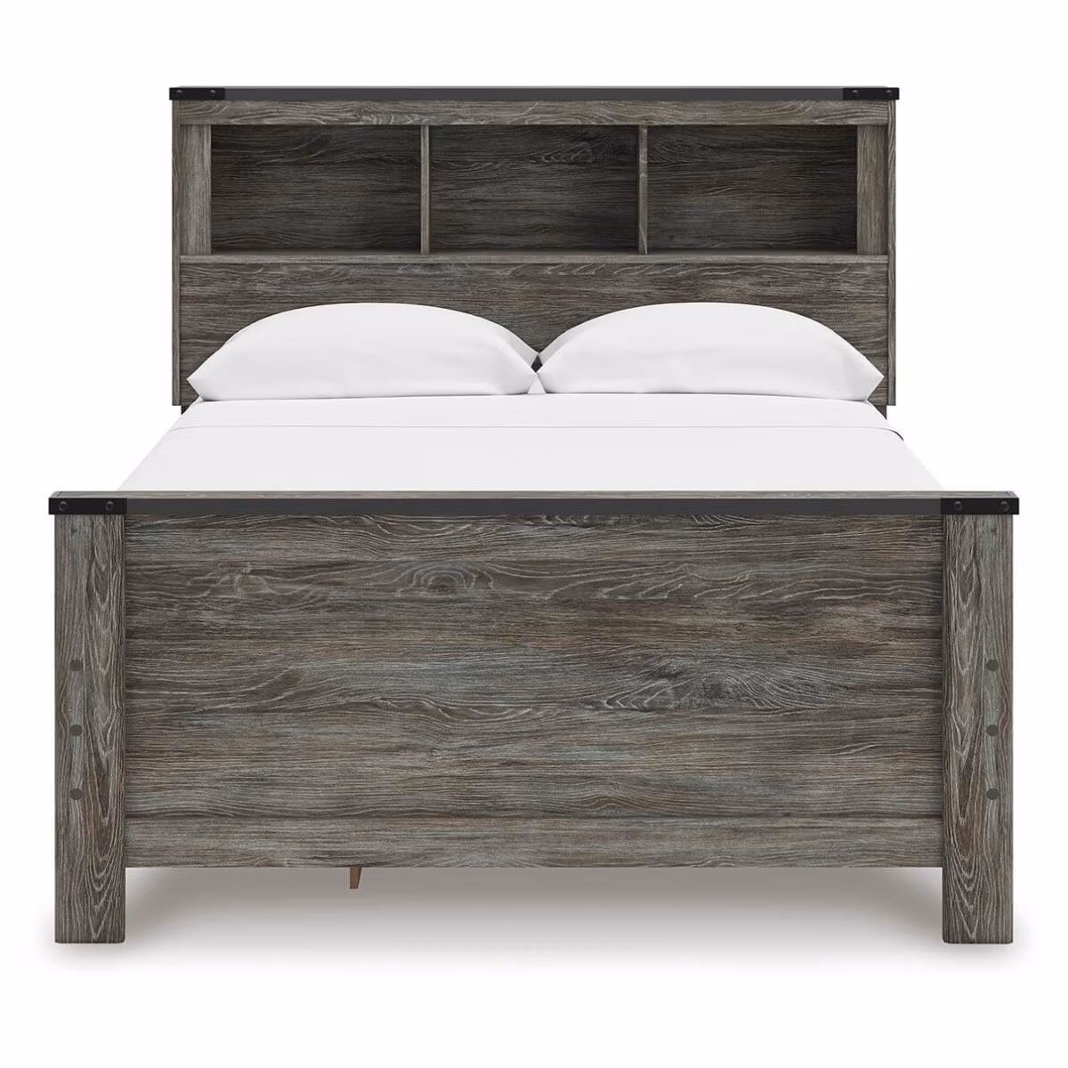 Frandern Full Bookcase Panel Bed with Storage - Image 7