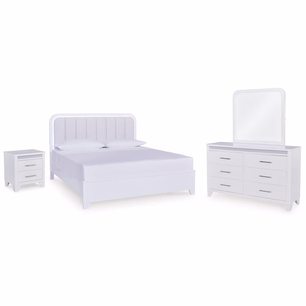Jarlee King Panel Bed, Dresser, Mirror and Nightstand - Image 2
