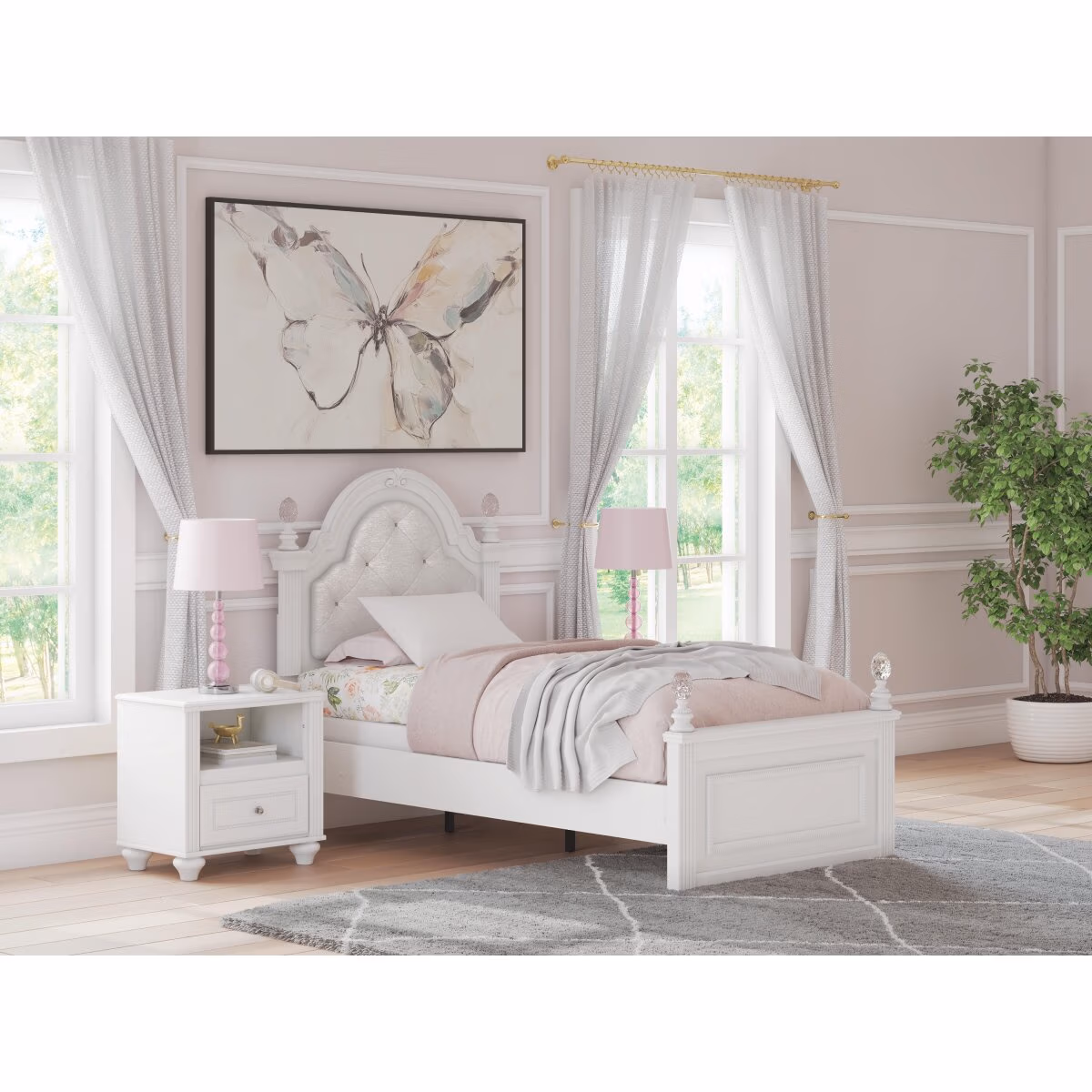 Kozlani Twin Upholstered Panel Bed - Image 3