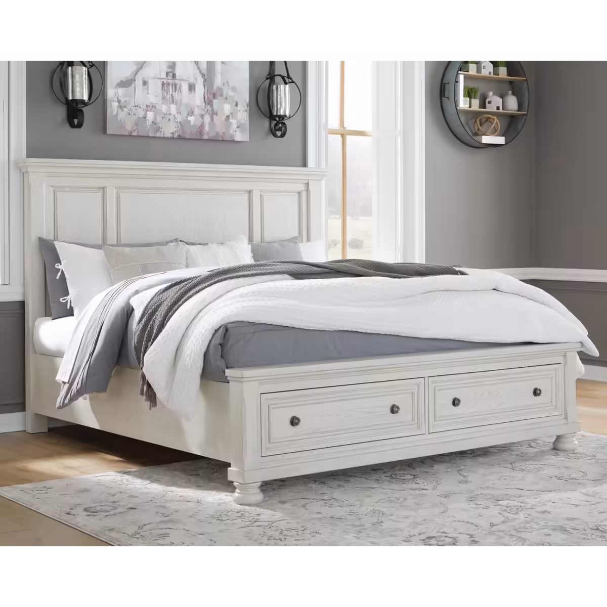 Robbinsdale King Panel Storage Bed, Dresser and Mirror - Image 9