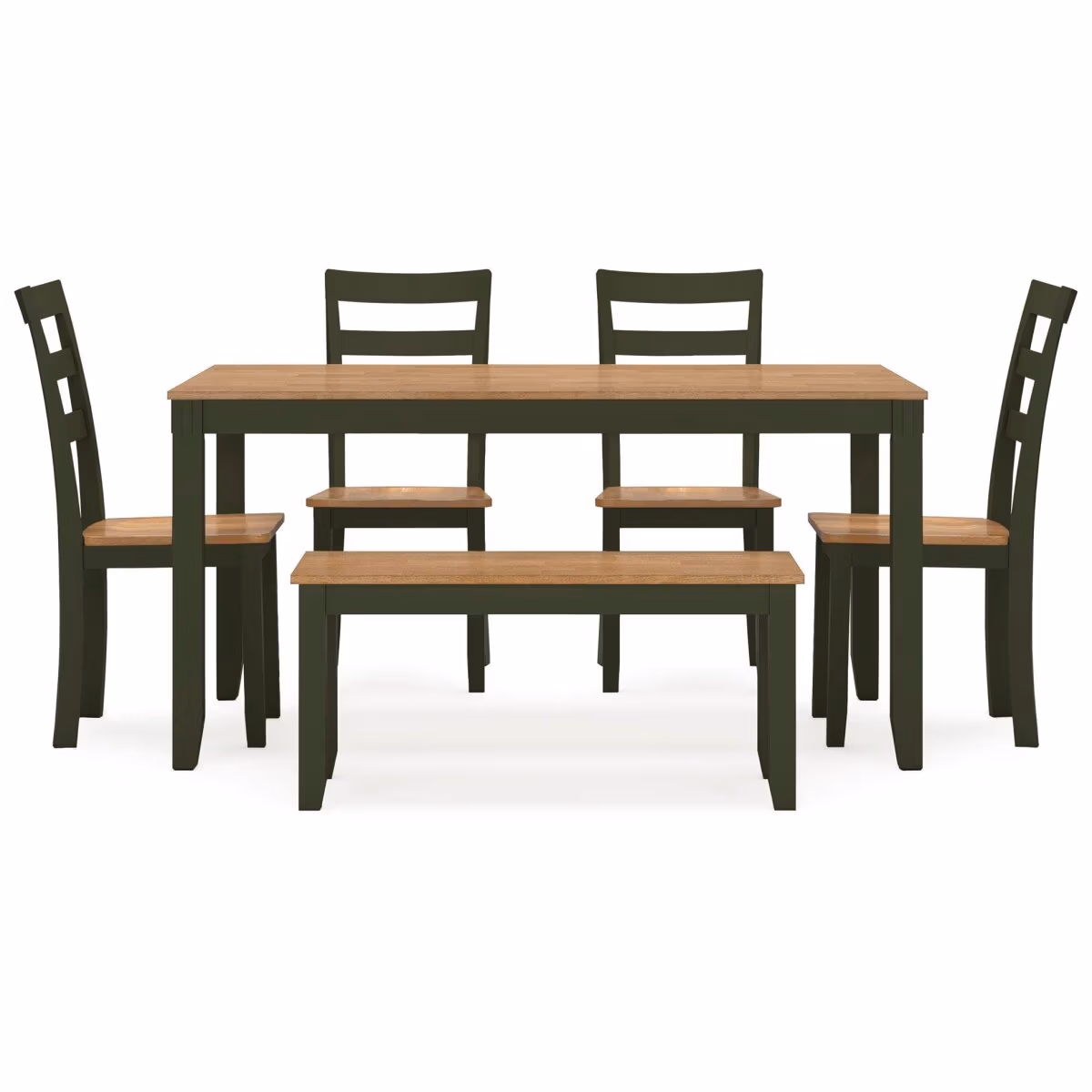 Gesthaven Dining Table with 4 Chairs and Bench (Set of 6) - Image 4