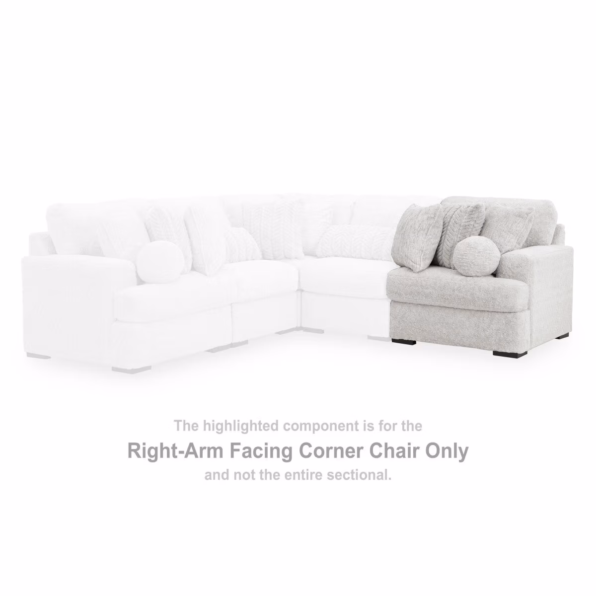 Cuddle Plush Right-Arm Facing Corner Chair - Image 3