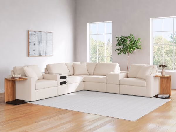 Modmax 7-Piece Balanced Sectional with Audio and Storage Consoles - Image 2