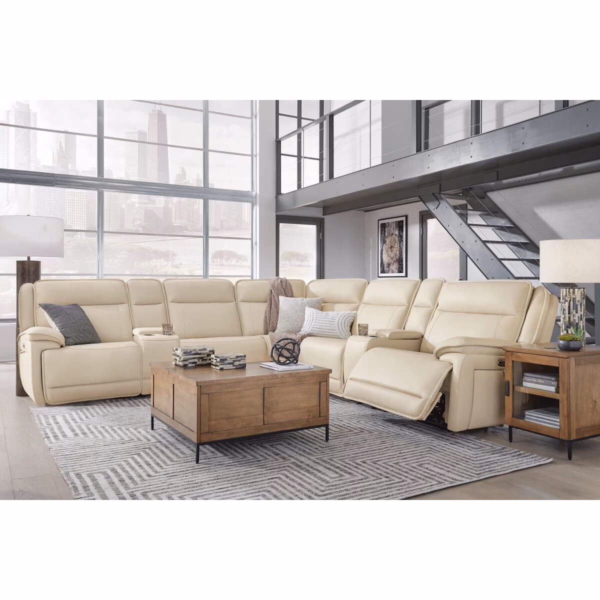 Double Deal 7-Piece Reclining Sectional with 2 Consoles - Image 5