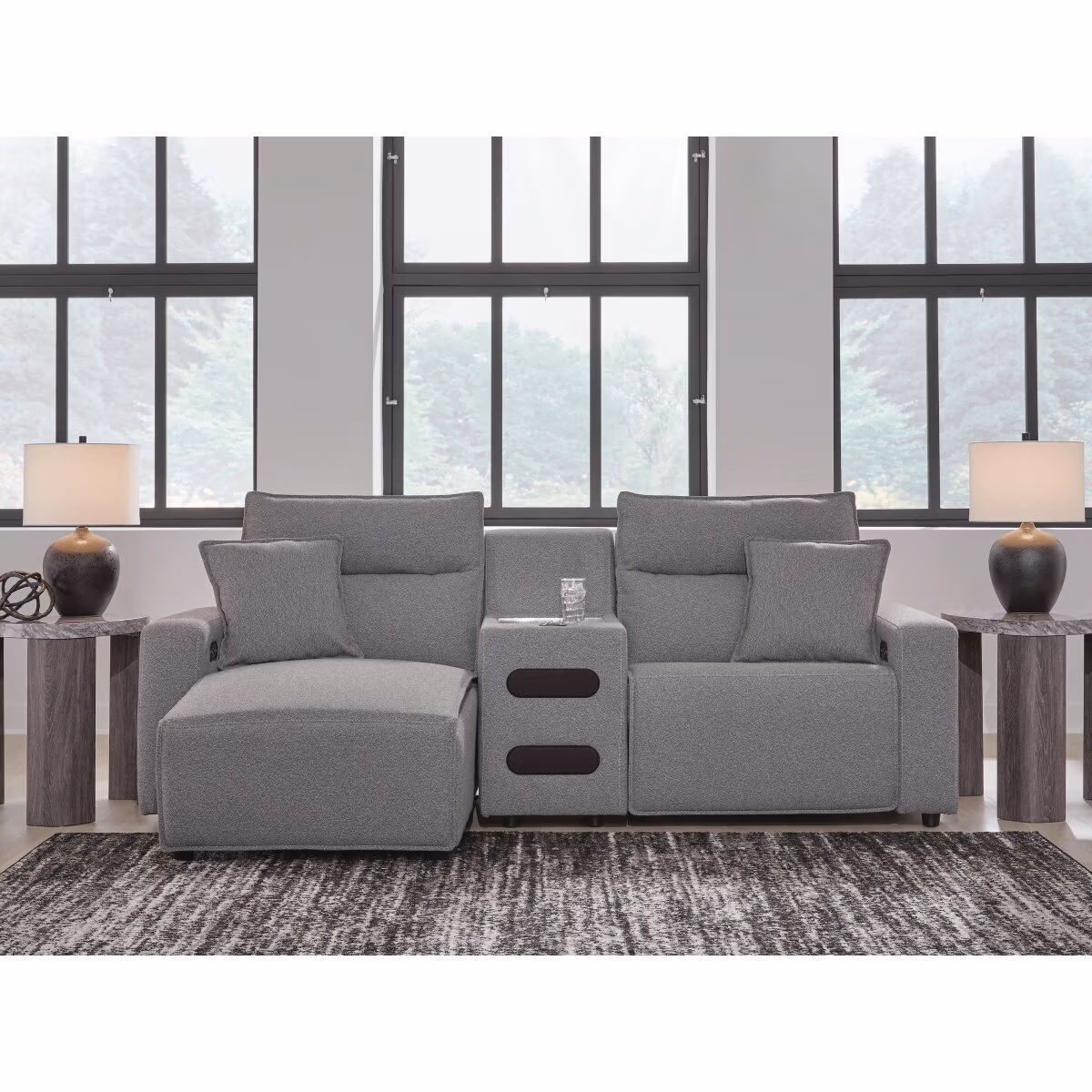 Modmax II 3-Piece Power Reclining Sectional with Chaise and Audio Console - Image 3