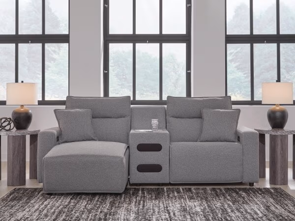 Modmax II 3-Piece Power Reclining Sectional with Chaise and Audio Console - Image 3
