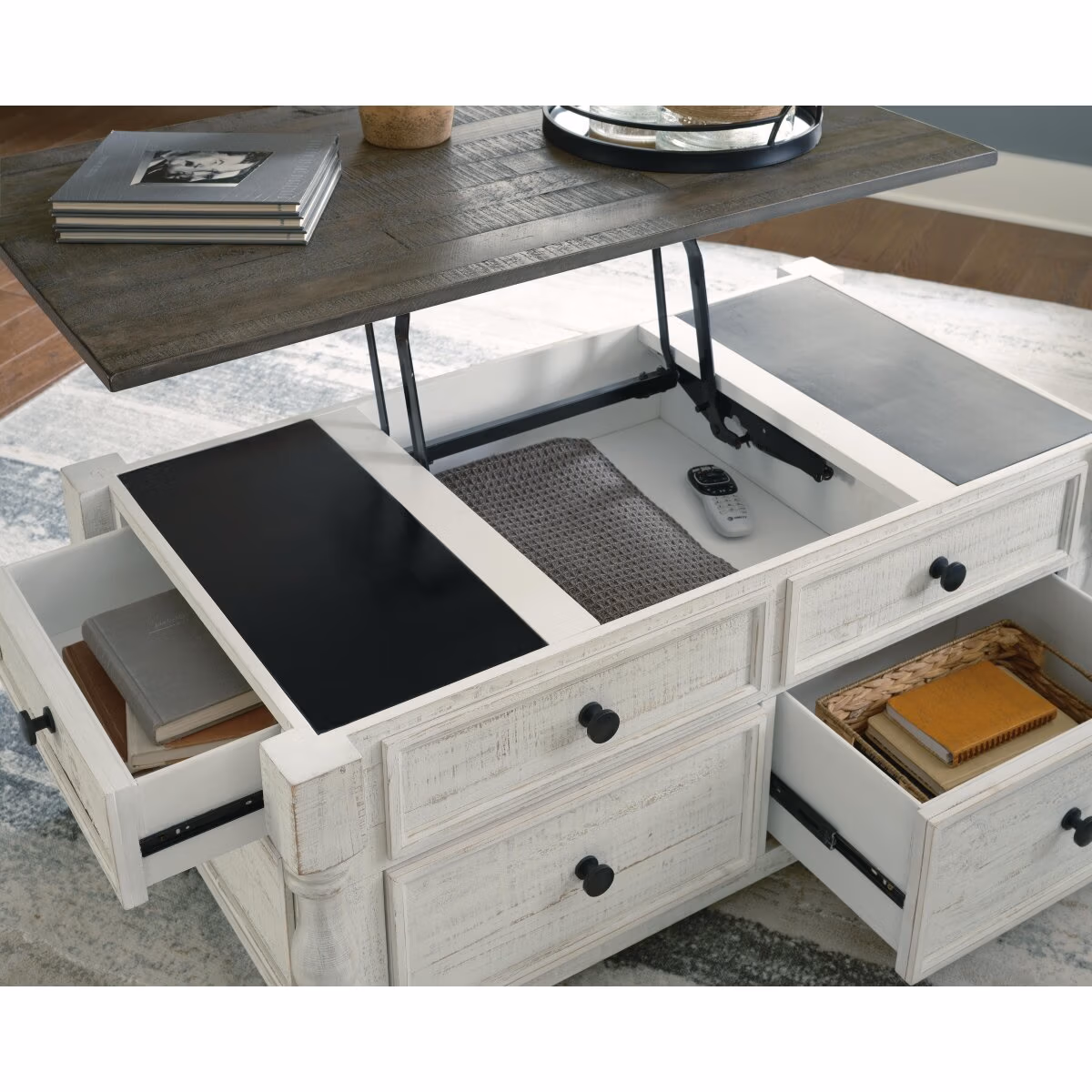 Havalance Lift Top Coffee Table and 2 End Tables - Image 17