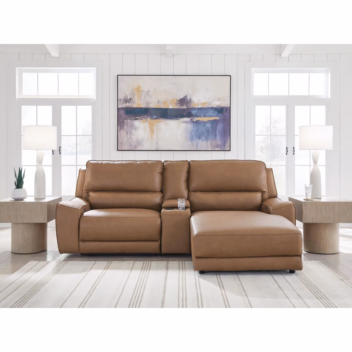 DeepWakes 3-Piece Power Reclining Sectional with Chaise - Image 2