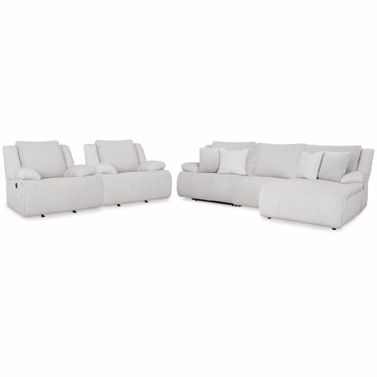 Top Tier 3-Piece Reclining Sectional and 2 Recliners - Image 2
