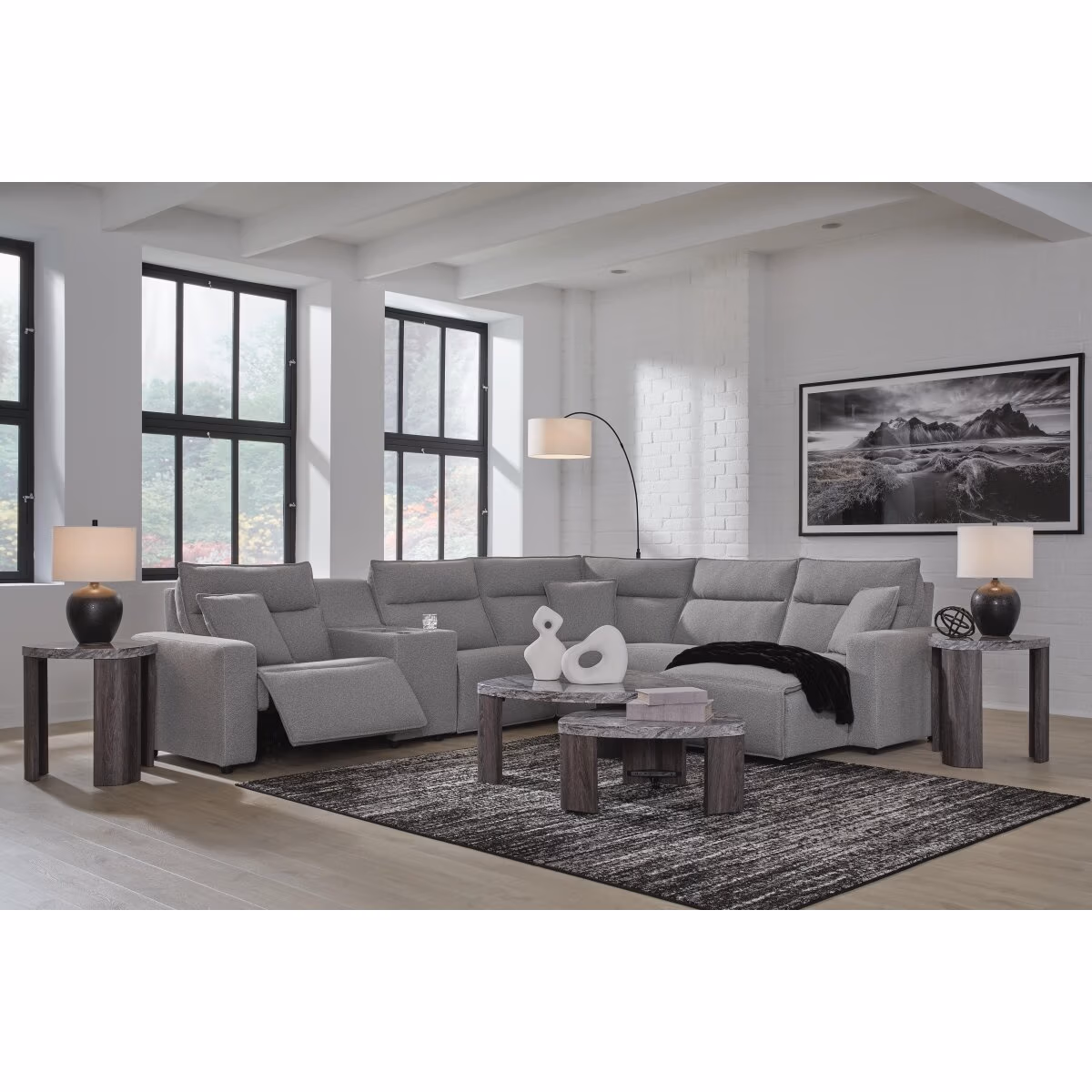 Modmax II 6-Piece Power Reclining Sectional with Chaise and Console - Image 4