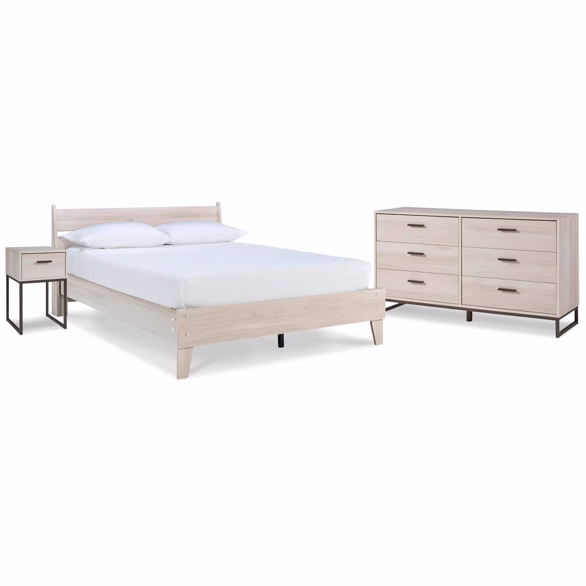 Socalle Queen Panel Platform Bed with Dresser and Nightstand - Image 2
