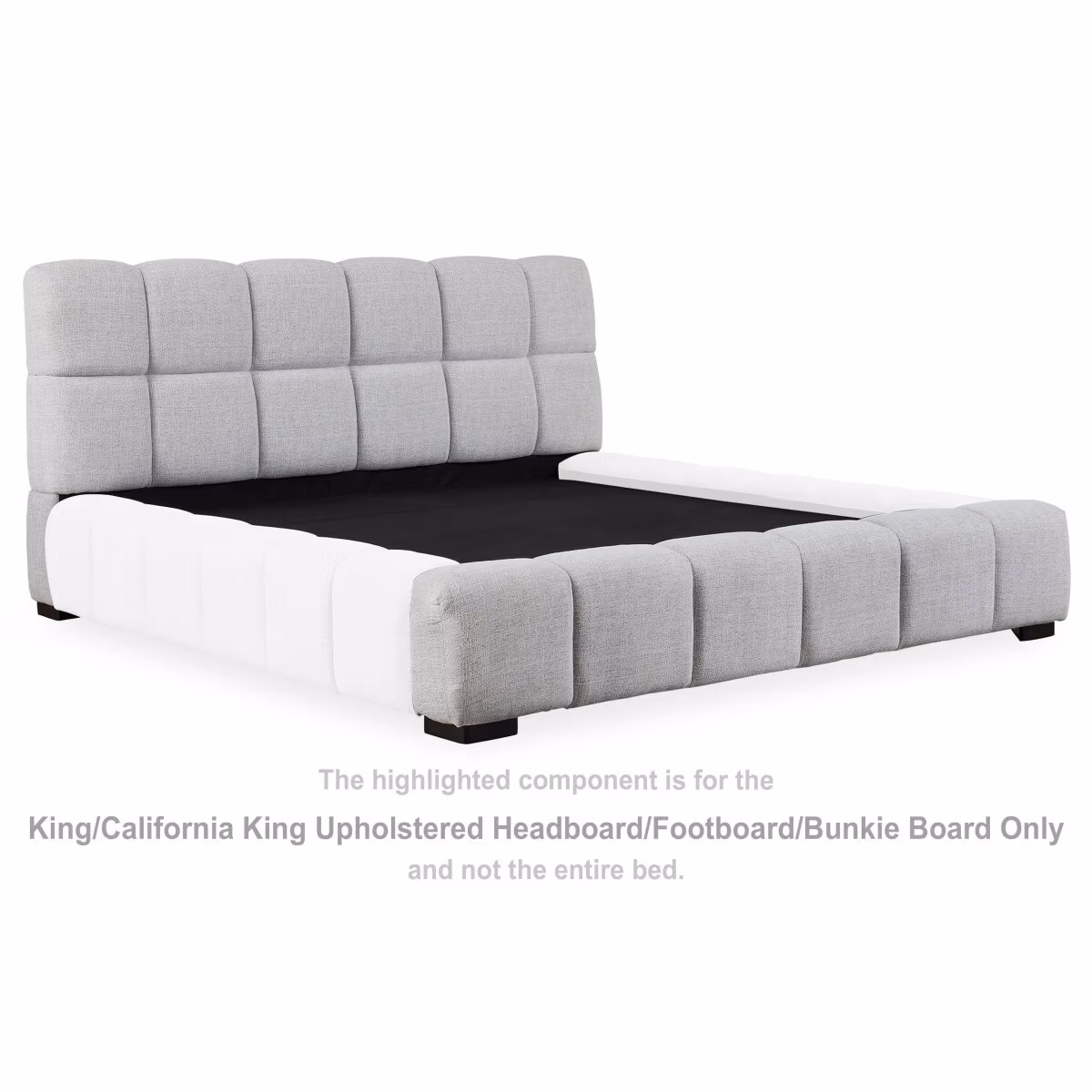 Grendusk King/California King Upholstered Headboard/Footboard/Bunkie Board - Image 2