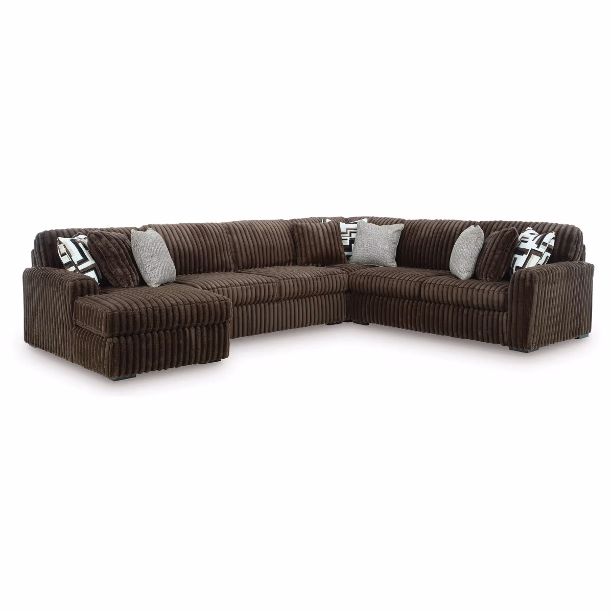 Midnight-Madness 4-Piece Sectional with Chaise - Image 2
