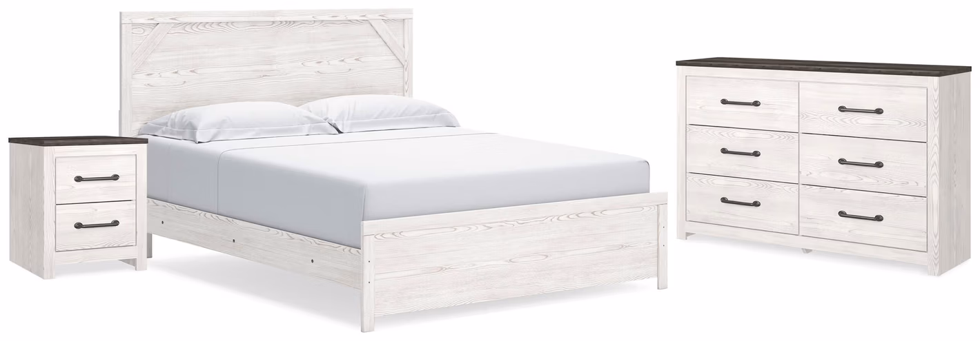 5b4ff854476affe8b23a1f01d27091c5 Gerridan King Panel Bed, Dresser and Nightstand - Image 1