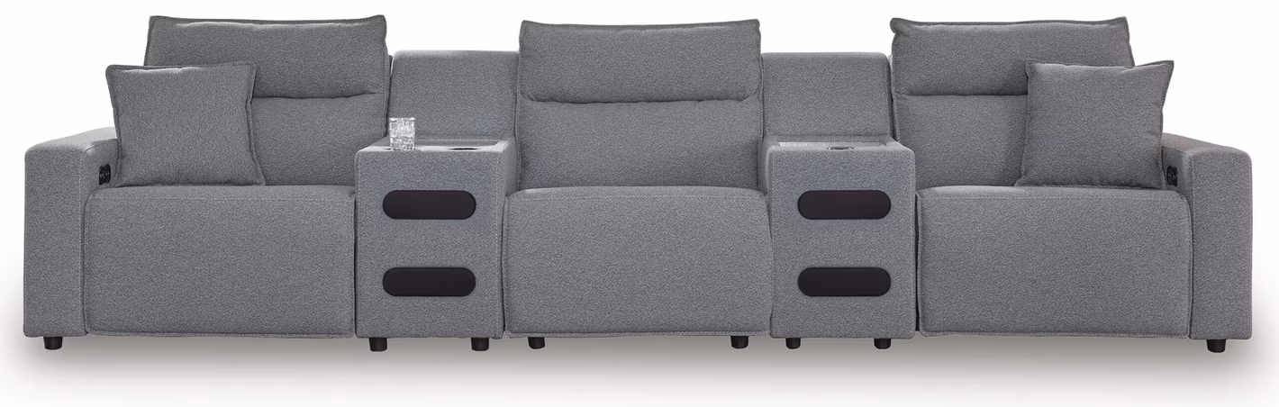 Modmax II 5-Piece Reclining Sectional with Audio Consoles
