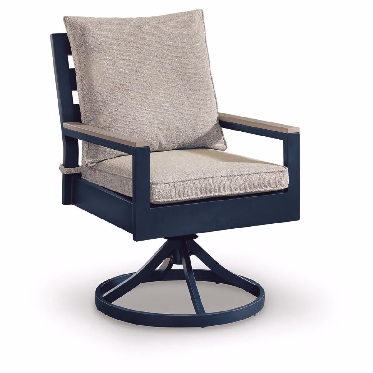 East Beach Outdoor Swivel Chair with Cushion (Set of 2) - Image 4