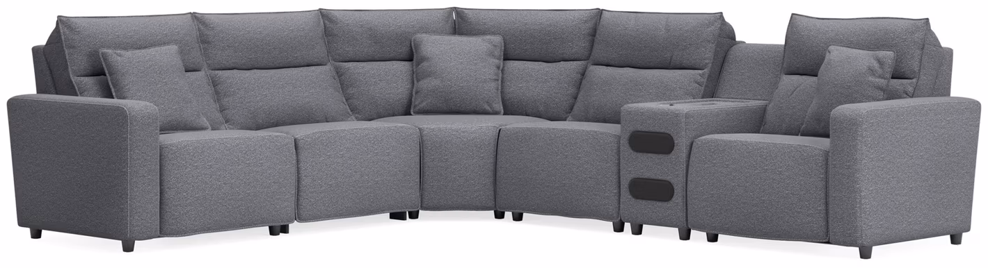 Modmax II 6-Piece Reclining Sectional with Audio Console
